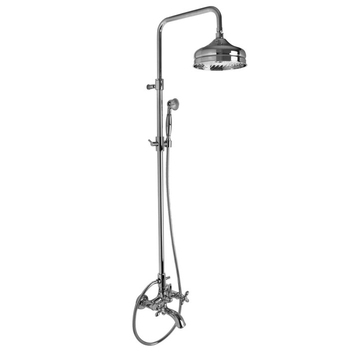 Exposed bath tap with shower column, showerhead and shower set - Fima ...