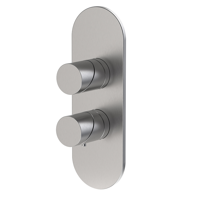 Thermostatic mixer for concealed installation with 2/3 outlets diverter