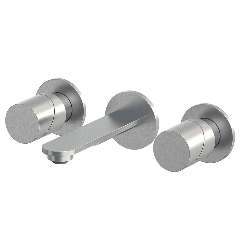 Wall mounted three-holes basin mixer