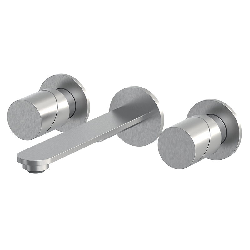 Wall mounted three-holes basin mixer