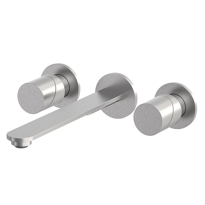 Wall mounted three-holes basin mixer