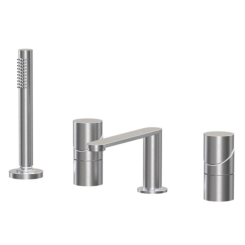 Deck mounted bath mixer