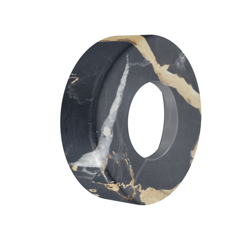 Rosone Ø48 marmo nero marquina
