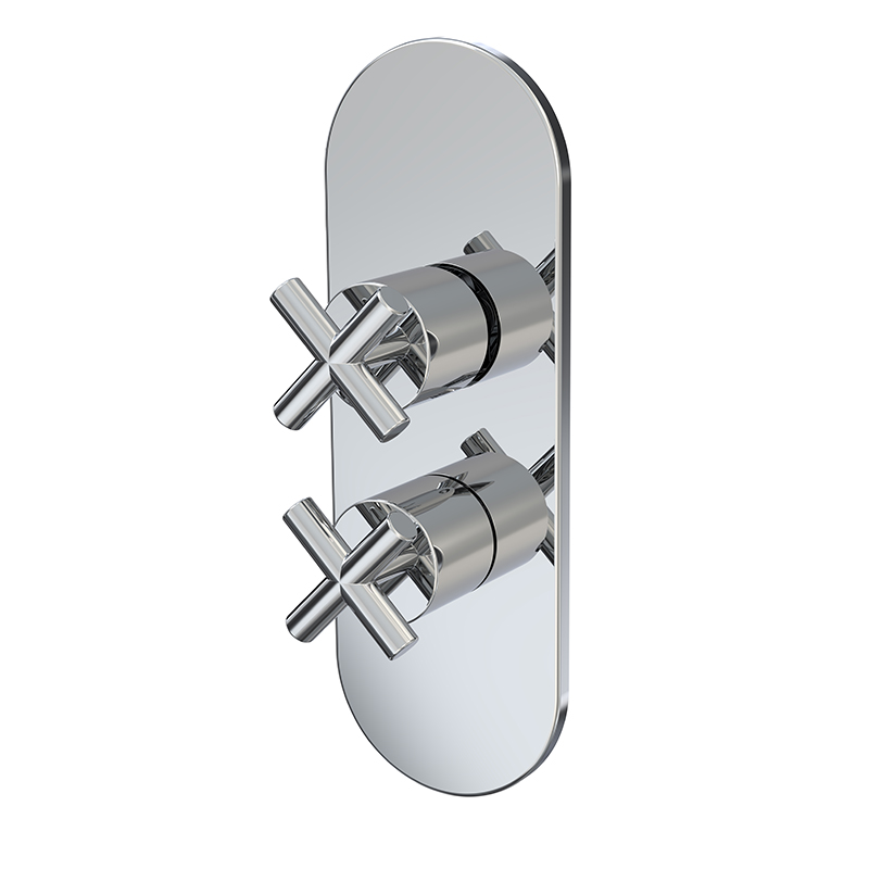 Built-in mixer with 2/3 outlets diverter