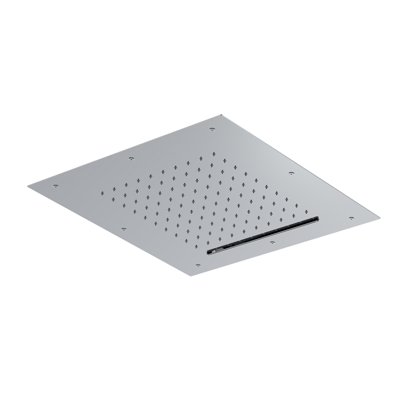 Pomme de tête au plafond en acier inox 2 jets